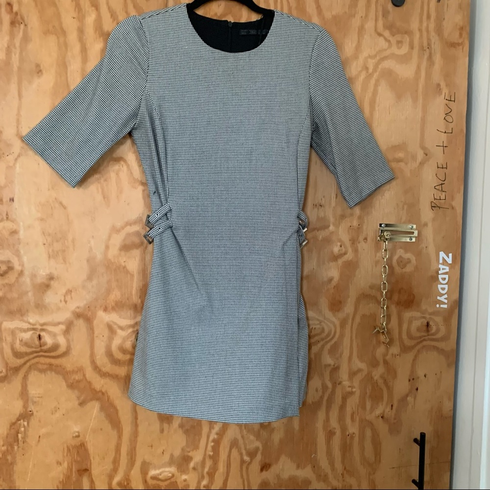 Skort Romper black, white and grey with stretch M
